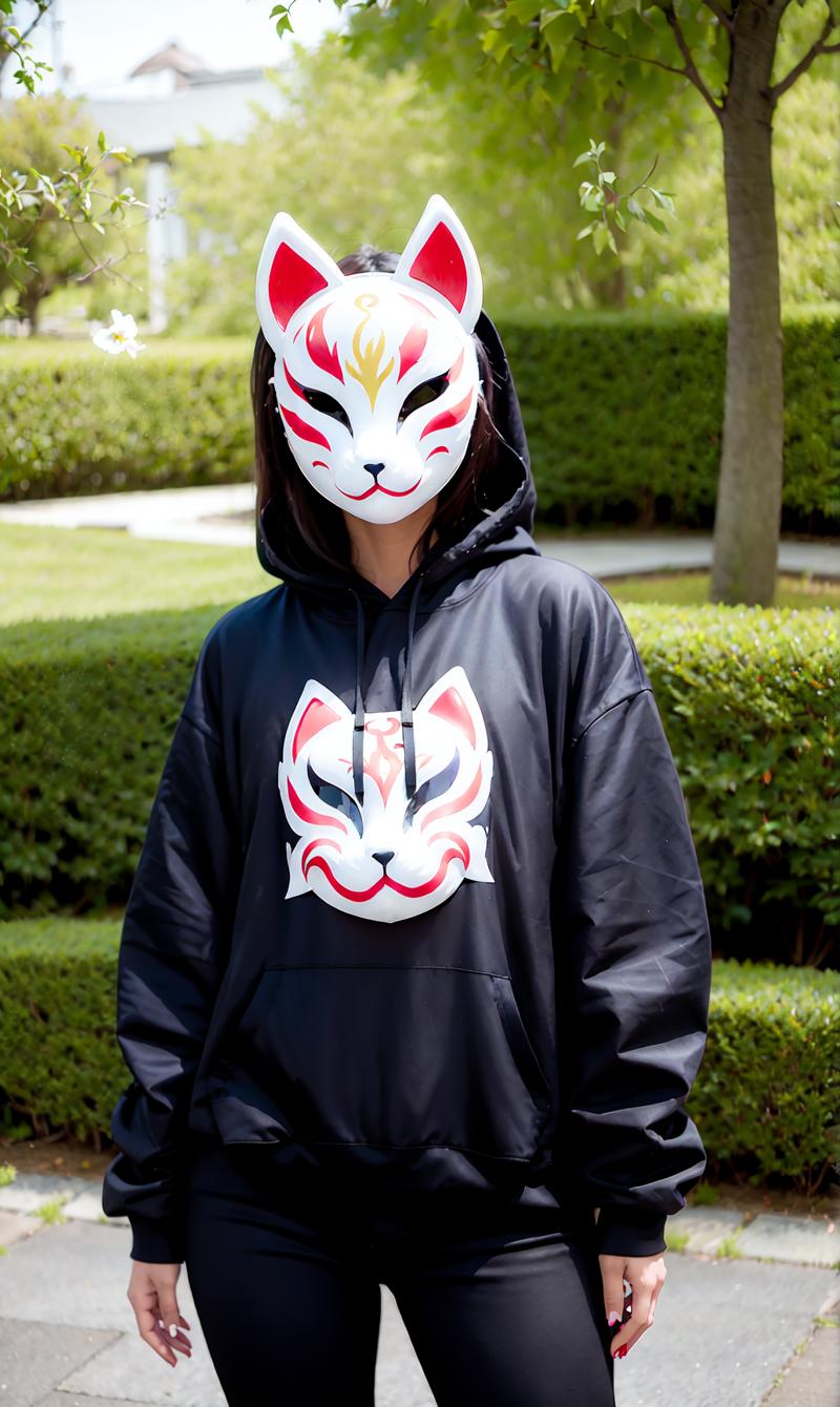 19899-2955372905-kitsunemask  a person wearing a kitsunemask on face,  in techwear jacket and jeans, in a garden with beautiful flowers, long hai.png